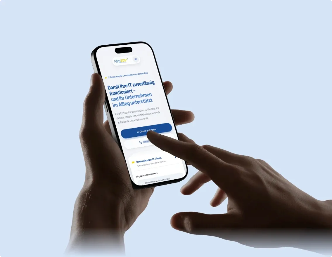 Die Startseite auf dem Smartphone